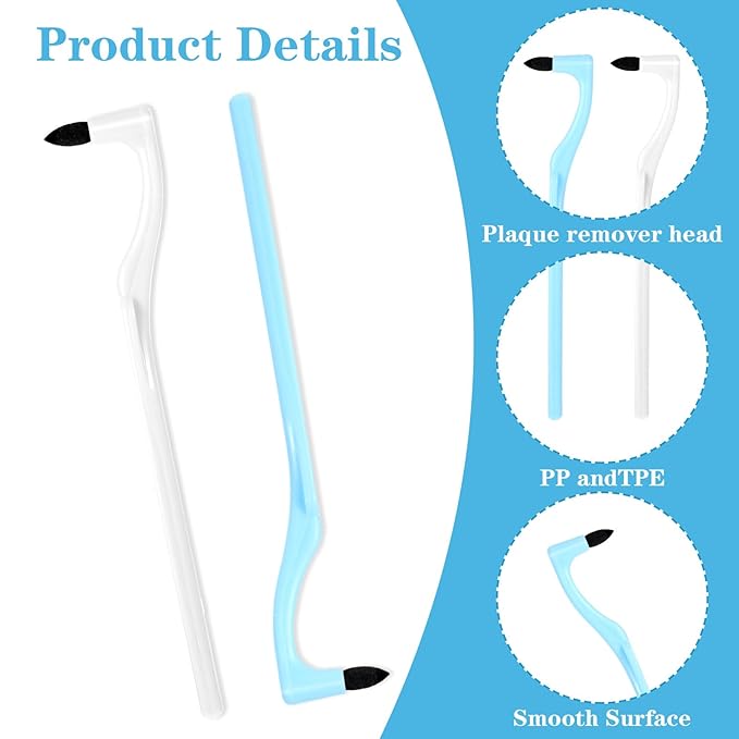 8 Pcs Tooth Stain Eraser Tartar Polisher Stain Removers Dental Plaque Tartar Eraser Plaque Tool Professional Dental Picks Cleaning Professional Tools for Oral Care （lBlue White Yellow Gray）