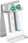 Electric Toothbrush Head Holder Adhesive or Tabletop, Tooth Brush Holder for Bathroom, Electric Toothbrush Holders Wall Mounted, Stainless Steel Tooth Brushing Holder, Brushed Brush Head Holder
