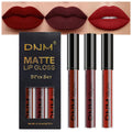 evpct 3Pcs Dark Red Deep Red Oxblood Red Matte Liquid Lipstick Lip Stain Sets for Women Matte+Lipstick Long Lasting Permanent 24 hr Hours Magic Lipstick 24 Hours original Waterproof 26