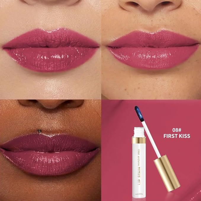 Lip Stain Peel Off – Wipe-Off Lip Stain Tattoo | Long Lasting Waterproof Lip Tint, High-Pigment Matte Lip Color, Smudge & Transfer Proof Lip Stains Masque, Kiss-Proof All-Day Lip Makeup 08#
