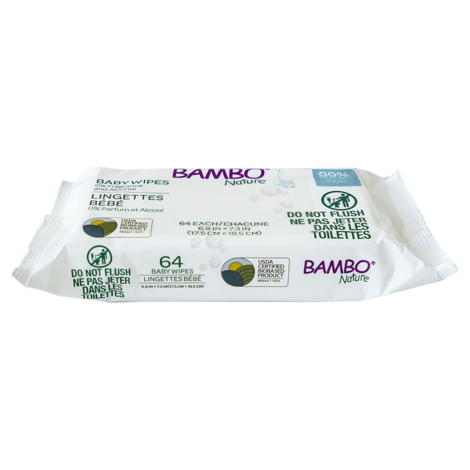 Bambo Nature USDA Certified Biobased Baby Wipes 768 Count