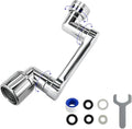 1080° Swivel Faucet Extender, Heavy Duty Rotating Sink Extension, Universal Swivel Multifunctional Robotic Arm, Rotating Splash Filter Extension Faucet Aerator for Kitchen Bathroom-1 Pcs