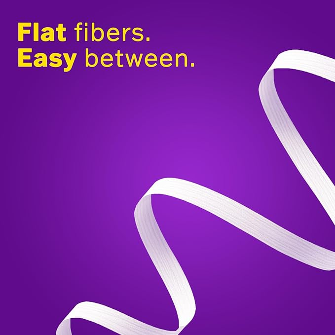 SlimWeave Flat Dental Floss for Tight Teeth & Tight Spaces – Extra Thin, Smooth-Glide, Gentle on Gums, Mint + Xylitol, 3-Pack (50 m Each)