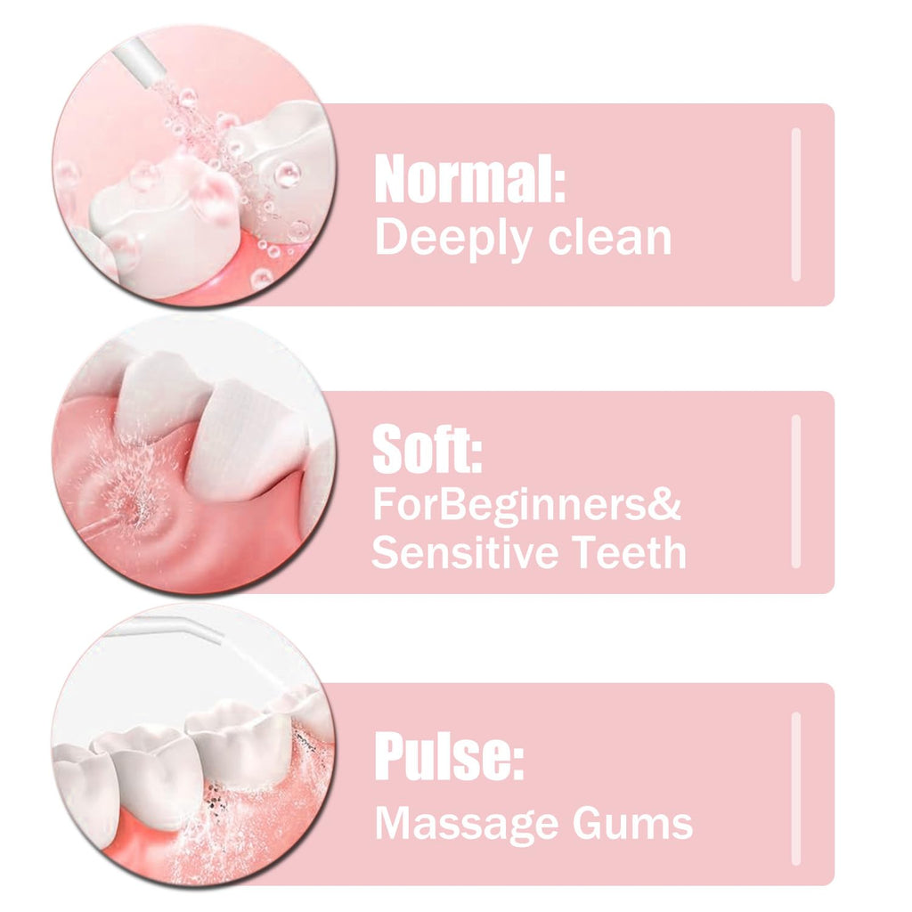 3 Pack Water Flosser Replacement Tips for Oralfree, Nicwell, Nicefeel, COSLUS, Oral Irrigator Jet Tip Nozzel fits for Mospro, Zerhunt Water Flosser, White