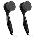 2 Pack Soft Bristle Facial Cleansing Brush for Deep Pore Cleaning, Face Exfoliating Scrub Brush for Face Cleansing Skincare Massaging (Black)