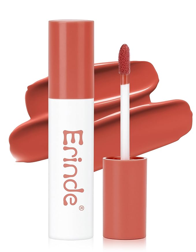 Erinde Lips Staining Lip Oil, Glossy Lip Stain, Long-Lasting Lightweight Lip Staining Oil, Moisturizing Plumping Hydrating Glossy Lip Tint, Vegan & Cruelty-Free, 03