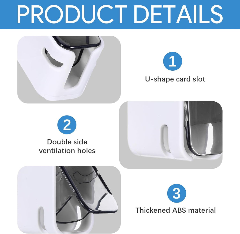 4 PCS Toothbrush Holder Wall Mounted with Cover, Electric Toothbrush Holders for Bathroom (Single-Slot Design), Moisture-Proof and Dust-Proof Organizer for Home and Travel Use(Gray)