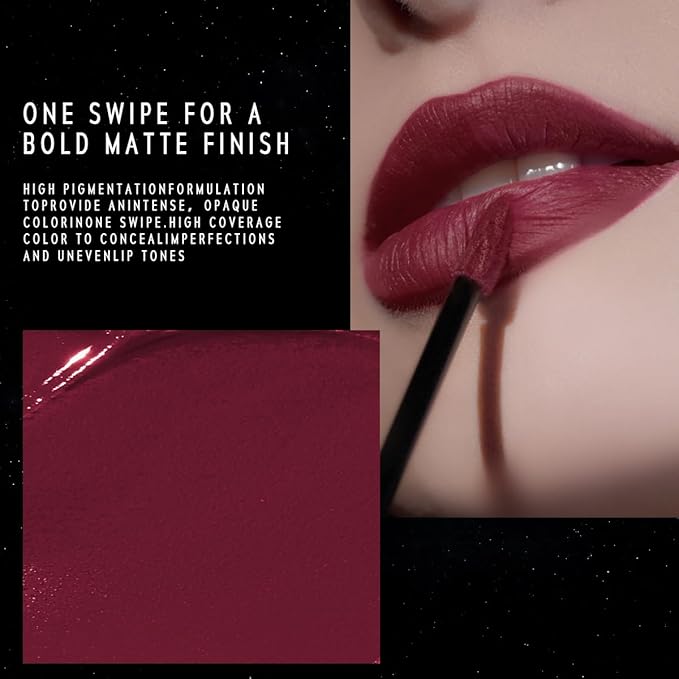 ETERNAL LIP MATTE-Long Lasting Lip Stain, Waterproof & Transferproof Lip Tint, Mask-friendly, Matte Finish Lipstick, Lightweight, High Coverage, Stocking Stuffers For Teen Girls (01 TRICK)