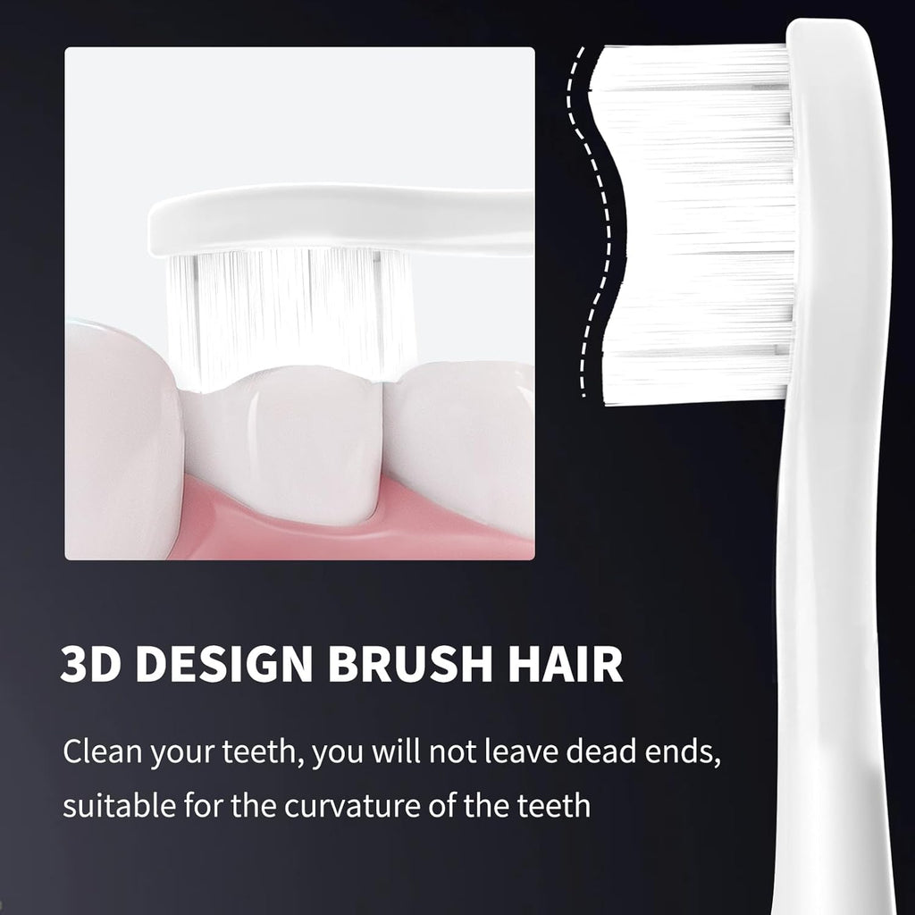 GTHUNDER Electric Rreplacement Toothbrush Heads Suitable for Oclean.with Hygienic Caps,Vacuum-Packed.Fits Adapted for All Oclean Models x pro Elite, X, X Pro,Flow,F1,Air 2-4Pcs(Grey)