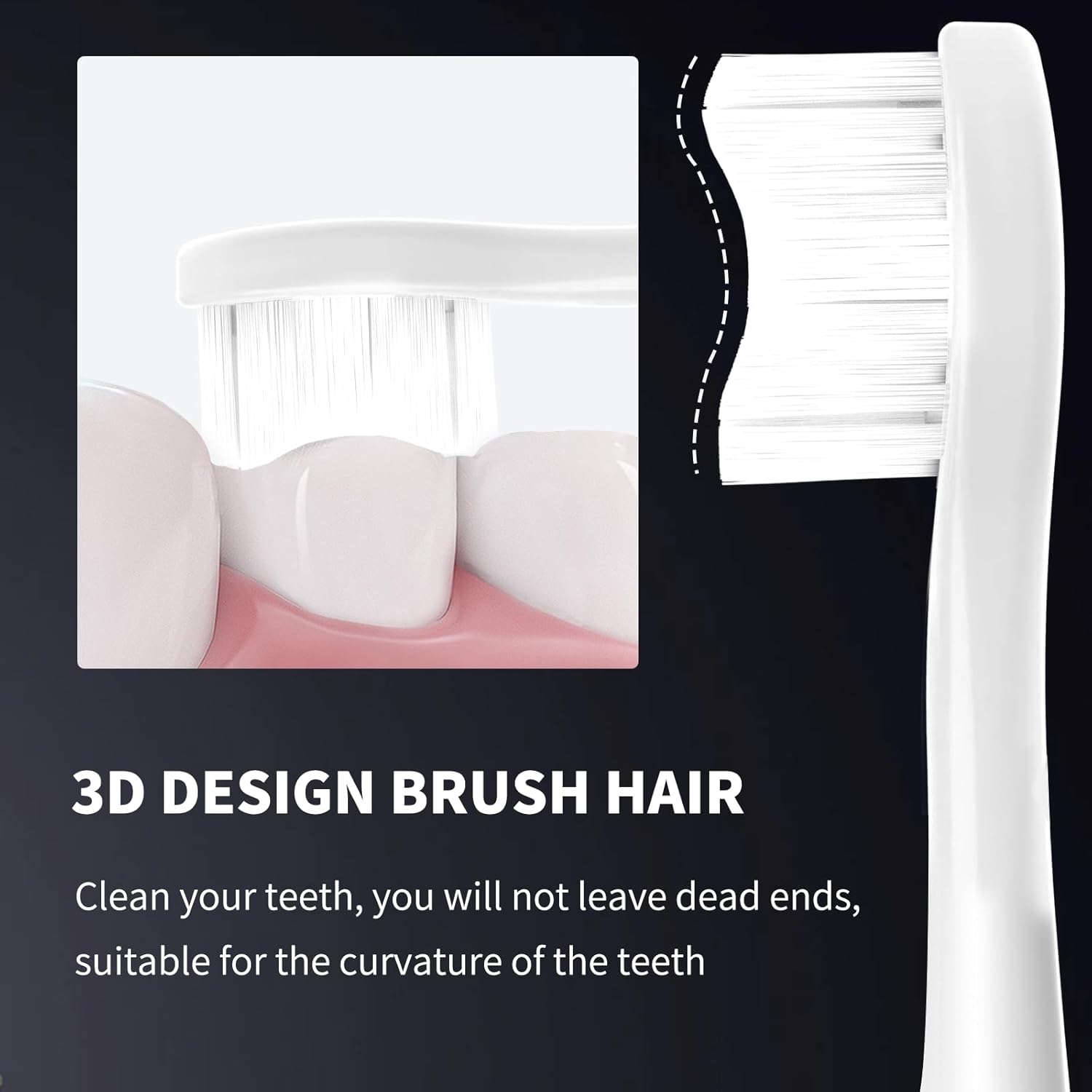 GTHUNDER Electric Rreplacement Toothbrush Heads Suitable for Oclean.with Hygienic Caps,Vacuum-Packed.Fits Adapted for All Oclean Models x pro Elite, X, X Pro,Flow,F1,Air 2-4Pcs(Grey)