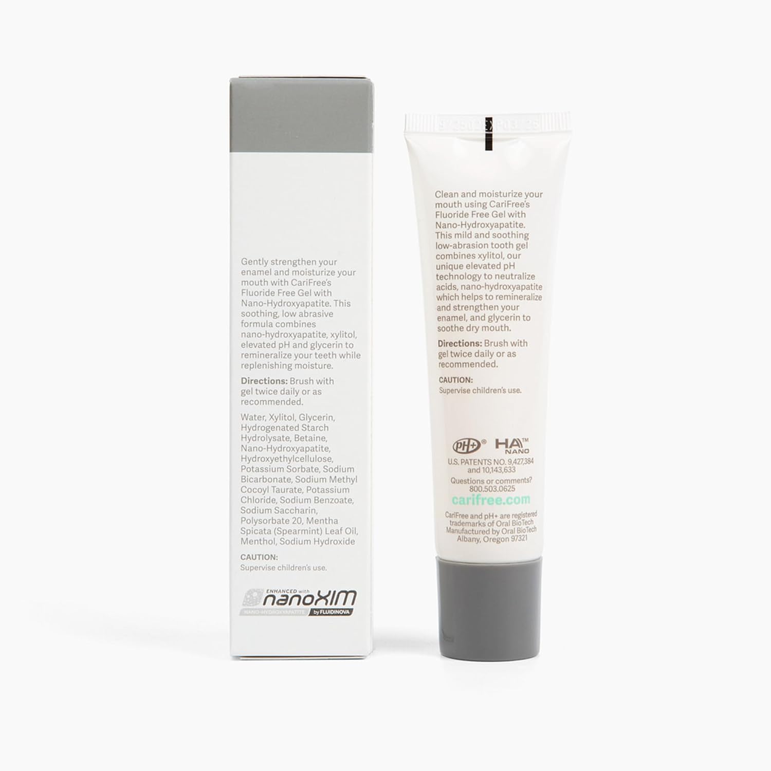 CariFree Fluoride Free Gel, Mint Flavored, Nano Hydroxyapatite Toothpaste, Neutralizes pH, Freshens Breath & Moistens Mouth, Dentist Recommended for Oral Care, (2.3 Ounce (Pack of 1), Soft Mint