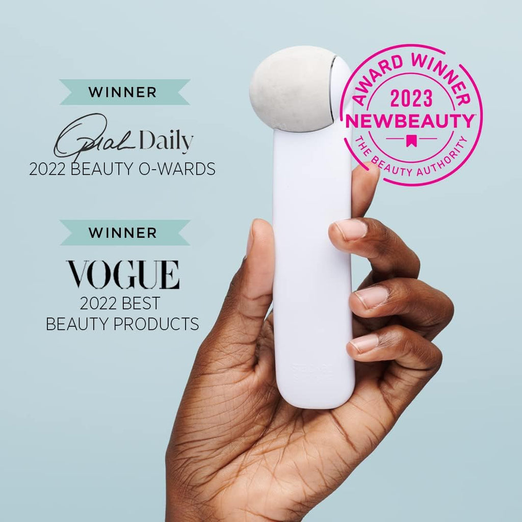 StackedSkincare Ice Roller for Face and Eyes - Stainless Steel Facial Ice Roller for Puffiness, Undereye Bags, Redness, Skin Cooling, and Lymphatic Drainage Massage - Face Roller for Women and Men