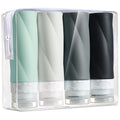 Gemice Travel Bottles for Toiletries, 3oz Tsa Approved Travel Size Containers BPA Free Leak Proof Travel Tubes Refillable Liquid Travel Accessories with Clear Toiletry Bag (4 Pack)