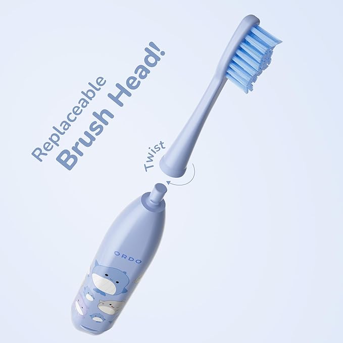 ORDO Squishmallows Toothbrush, Sonic Battery Toothbrushes for Kids, Soft Bristles, Extra Brush Head Inc, Gift for Kids Aged 4 Years and Up, Battery Included, Samir