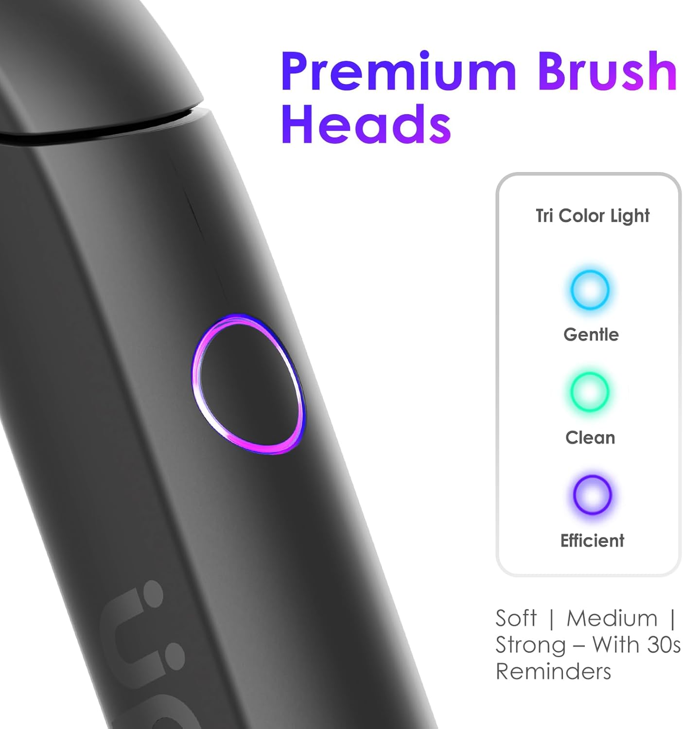 Electric Toothbrush, Portable Travel Sonic Toothbrush with Protective Case USB-C Rechargeable, Neutral Comfort Bristles, Waterproof, Smart Timer, Compact for Daily Use (Slate Gray)