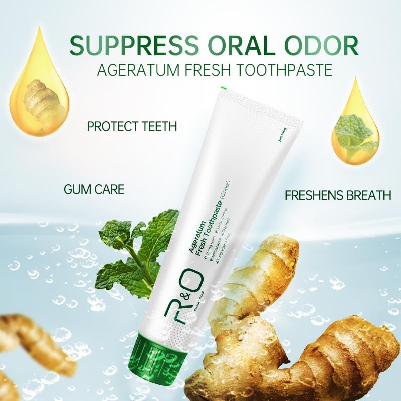 R&O Ginger Mint Fresh Toothpaste, 3.53 oz - A Miracle for Oral Hygiene, Maintains Fresh Breath, Relieves Oral Discomfort, Removes Dental Plaqu(2)