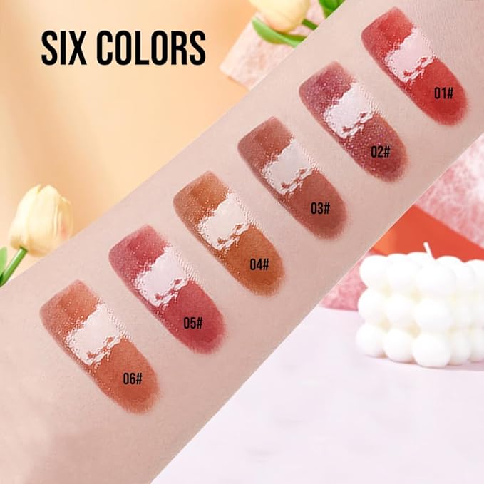 Dual-Ended Lip Stain & Lip Oil – 2-in-1 Matte Color and Hydrating Gloss, Long-Lasting Non-Sticky Lip Tint, Nourishing Moisture & Glassy Shine for Day-to-Night Looks 03#