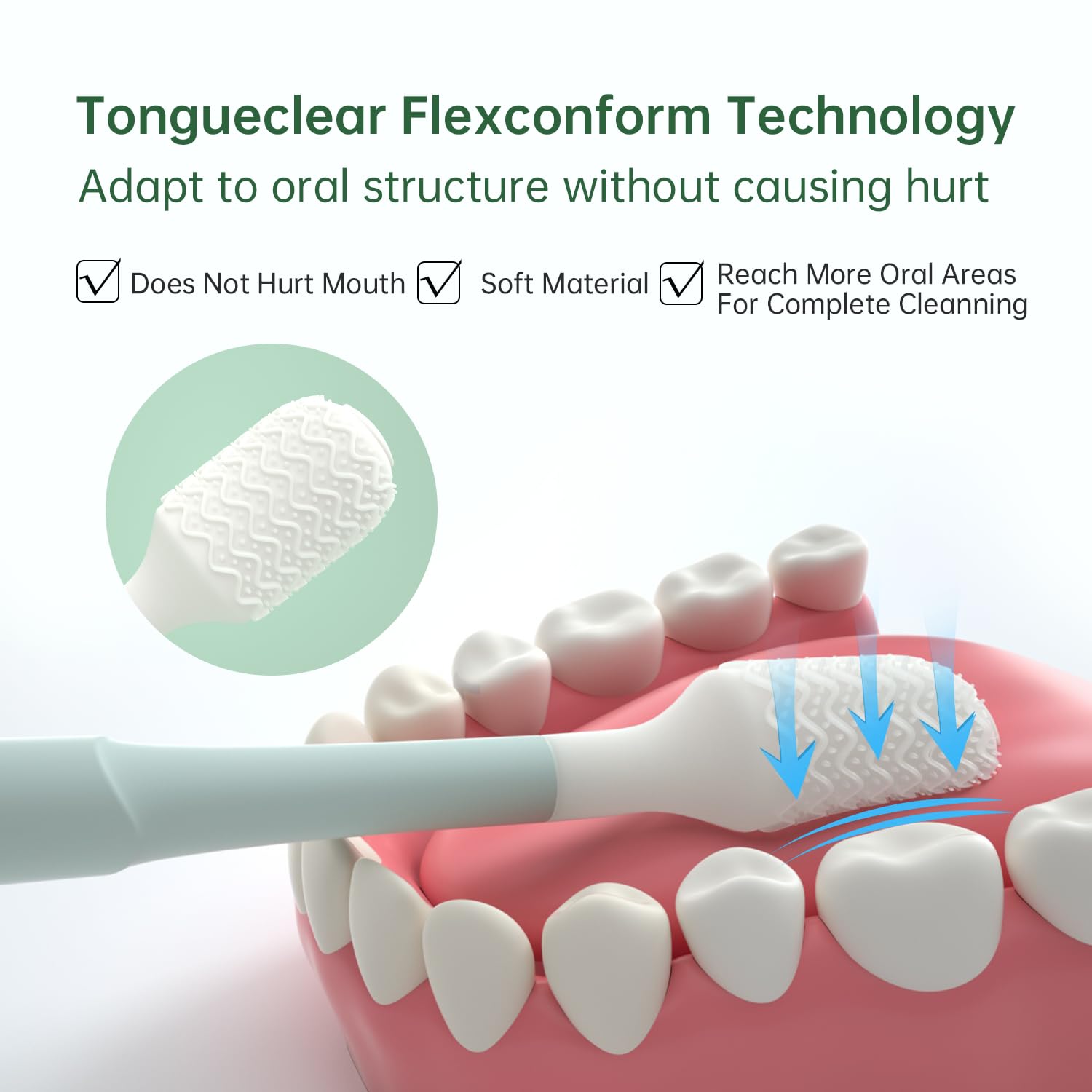 Oral Mucosal Cleaner & Gel Kit | Silicon Oral Cleaner with Air Bag | Mouth Odor Eliminator | Fresh Mint (Set of 1)…