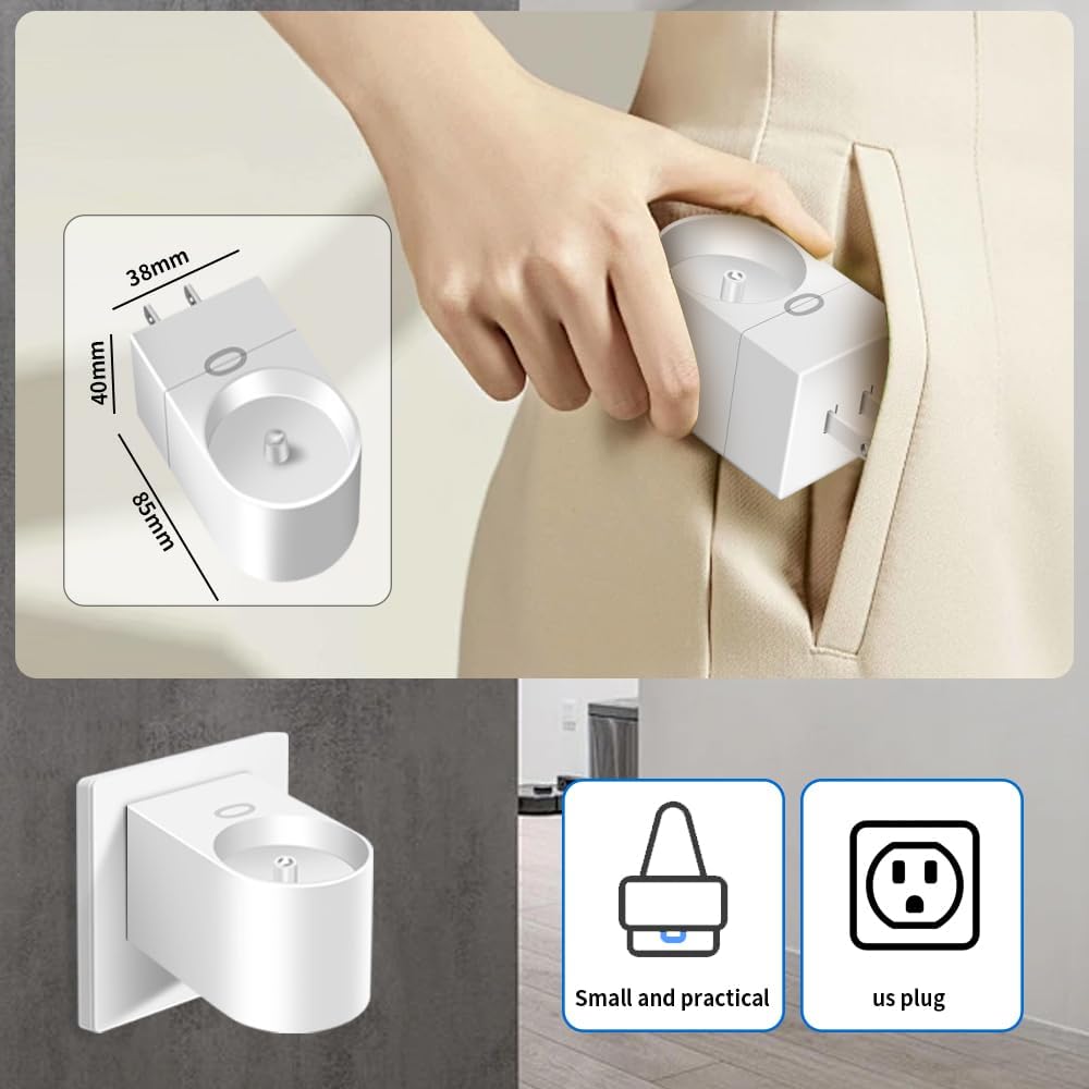 2 in 1 Charger for Philips Sonicare Electric Toothbrush, Convertible Wired Charger for HX3000 HX6000 HX6100 HX8000 HX9000 Series, Wireless/Wired Charging & 360° Rotatable Plug