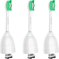 Aoremon Toothbrush Replacement Heads Compatible with Philips Sonicare E-Series Essence Xtreme Elite Advance CleanCare Screw-on Electric Toothbrush Handle Head Come with Hygienic Caps, 3 Count, Green