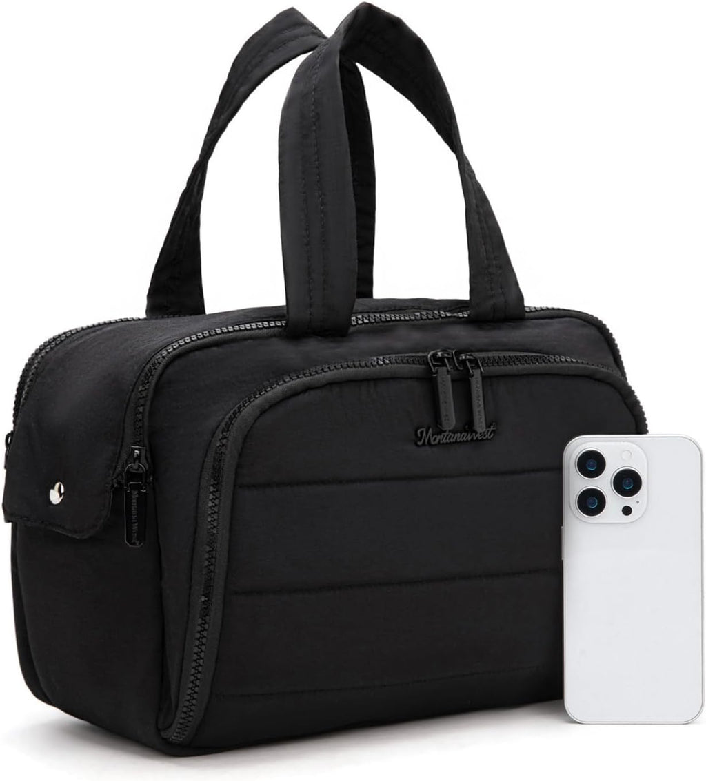 Montana West Travel Toiletry Bag Large Capacity Travel Bags Soft Makeup Organizer Lightweight Puffy Cosmetic Bag with Waterproof Compartment