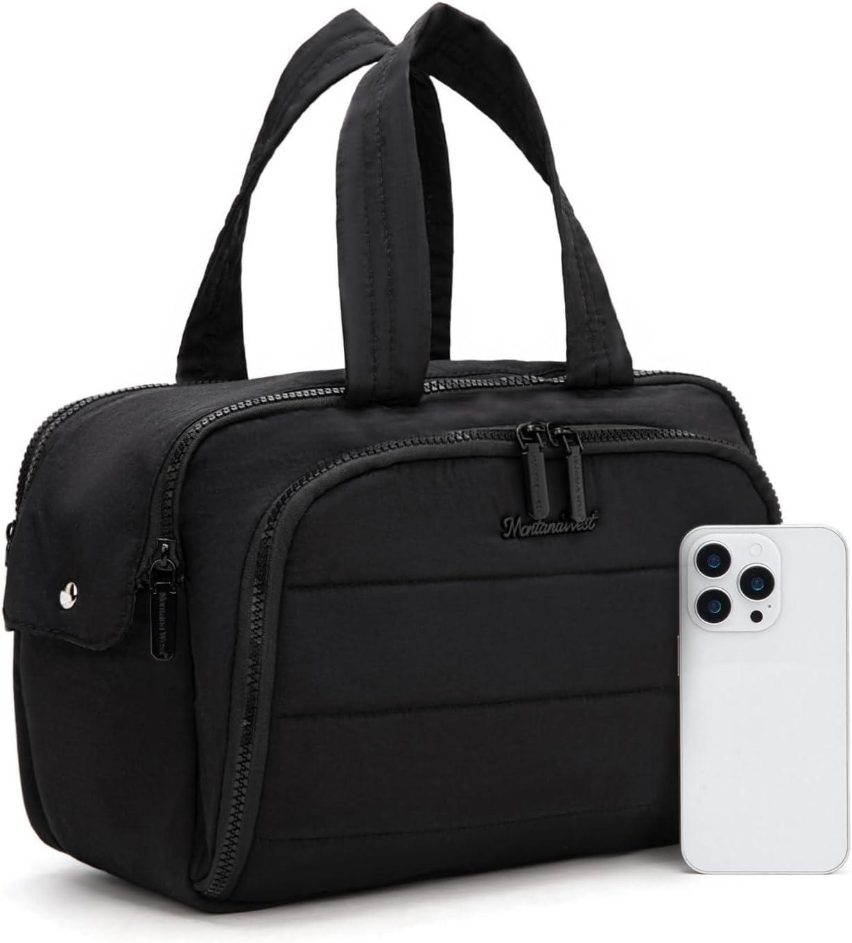 Montana West Travel Toiletry Bag Large Capacity Travel Bags Soft Makeup Organizer Lightweight Puffy Cosmetic Bag with Waterproof Compartment