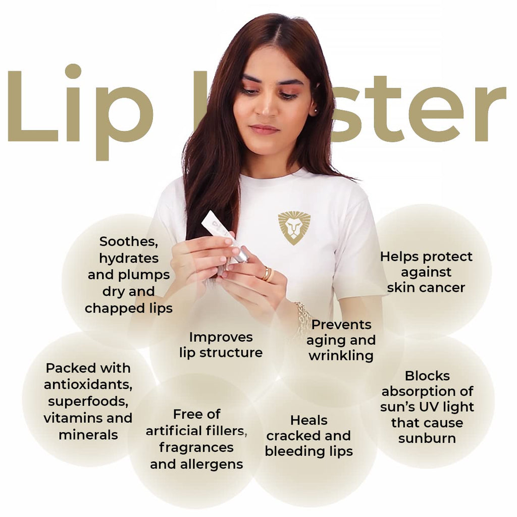Lip Luster Hyaluronic Acid Lip Balm Hydrating Lip Serum - Organic Natural Lip Hydrating Treatment, Moisturizing Lip Serum, Reduce Dryness Lip Lines Lip Enhancer For Fuller Plump Lips (1 Pack)