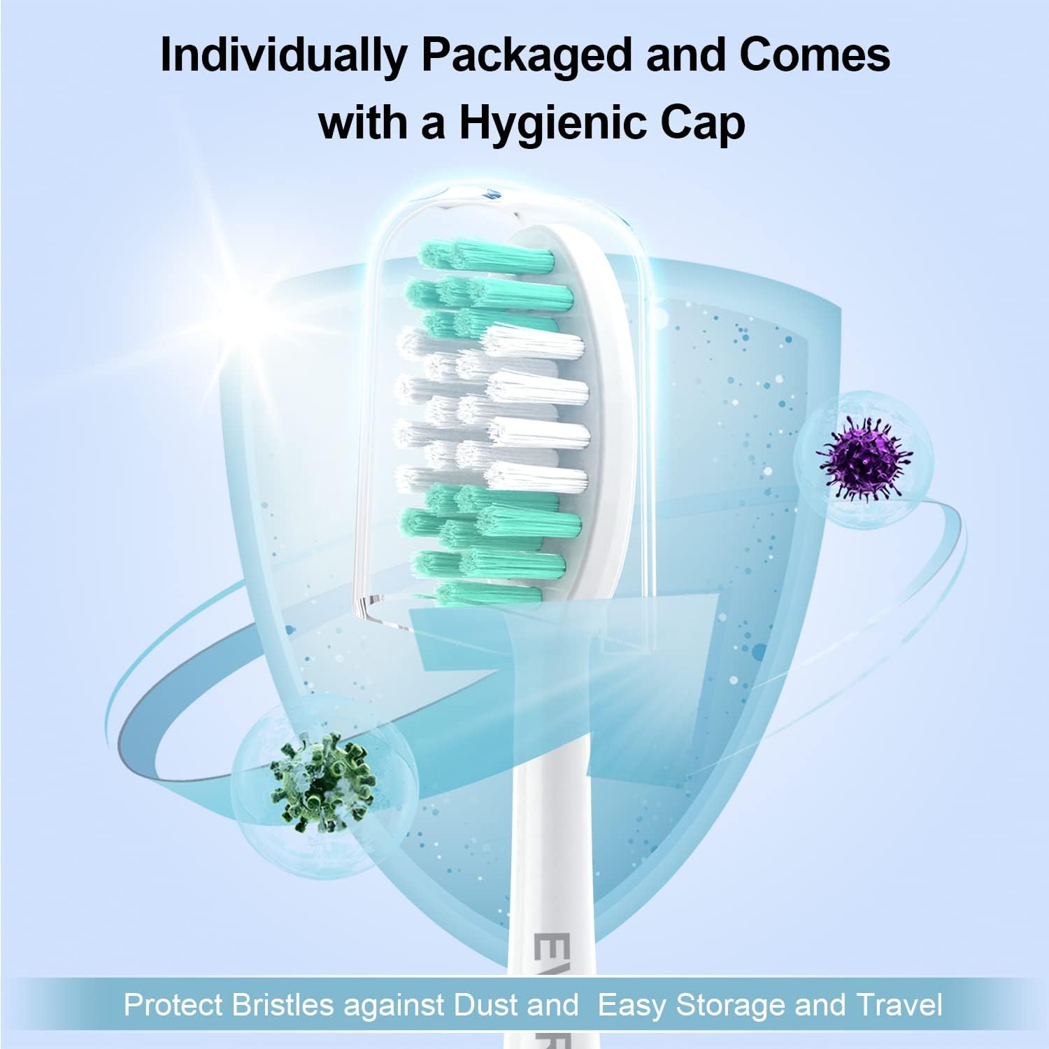 AquaSonic Replacement Toothbrush Heads 10 Pack Everystep Compatible with Black Series Pro, Duo Series Pro, White