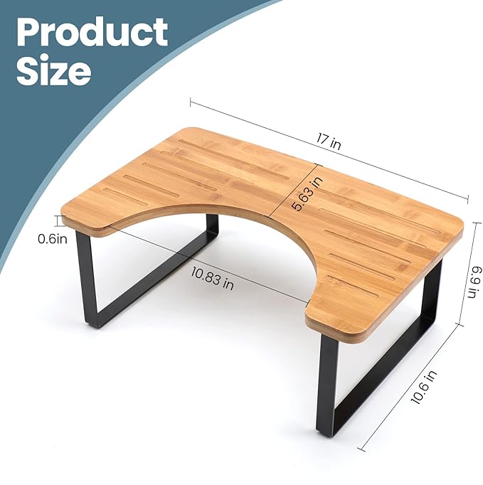 Bamboo Toilet Stool,Potty for Pooping,Portable Squatting Pan with Dual Anti Slip Design,Bathroom Stools,Poop Stool for Bathroom,Toilet Step,Toilet Stools for Pooping,Bamboo Articles(Brown)