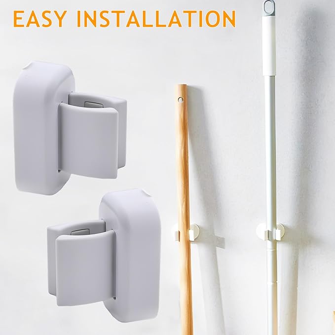 2 Pcs Toothbrush Holder Wall Mounted – Self Adhesive Multi-Function Organizer for Bathroom, Dorm, Kitchen, and More (White) (2)