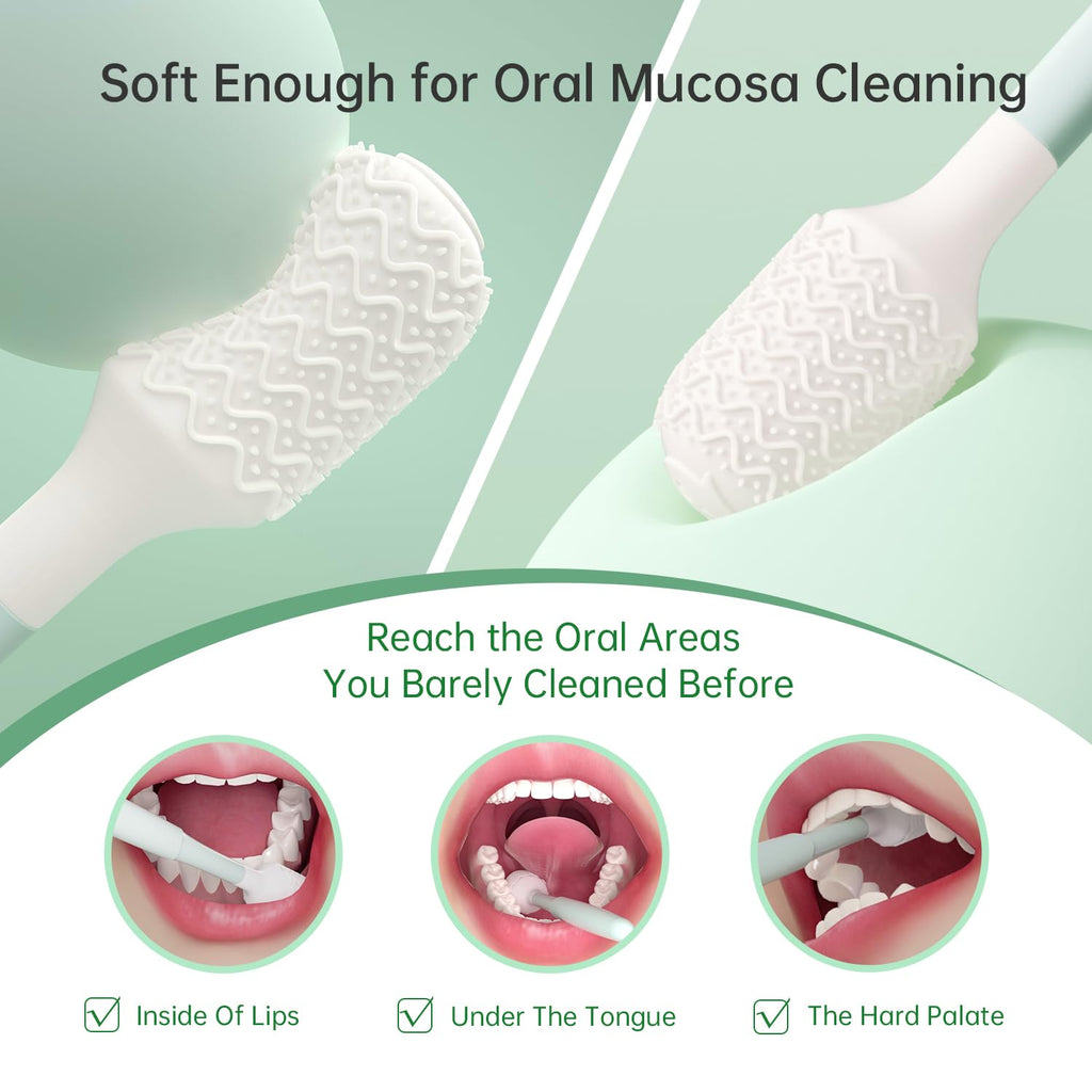 Oral Mucosal Cleaner|Silicon Oral Care Cleaner|Gum Massager with Air Bag(1 pc)