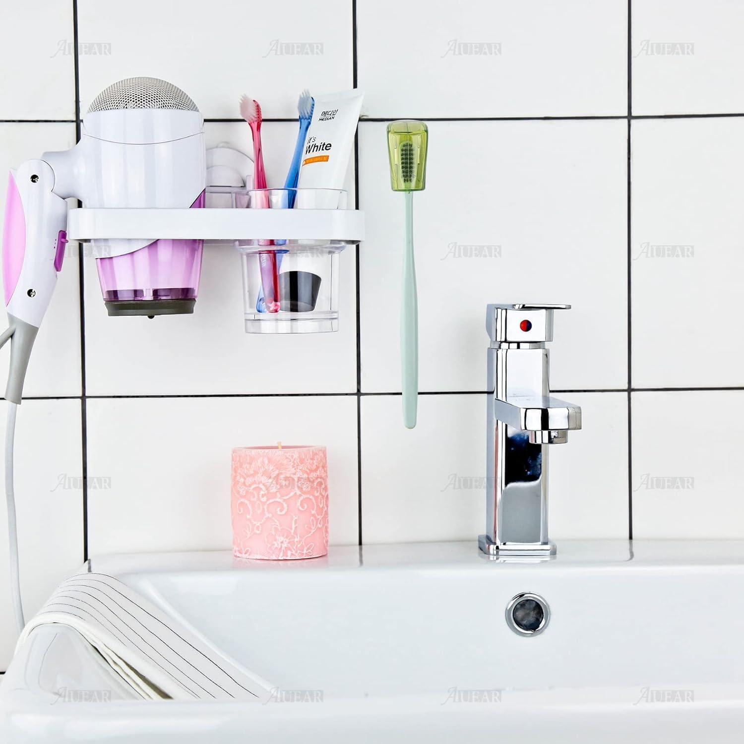 AUEAR, 3 Pack Toothbrush Head Covers with Suction Cup Anti Dust Wall Mirror Toothbrushes Holder Protective Case for Bathroom Home Travel Outdoor & Camping