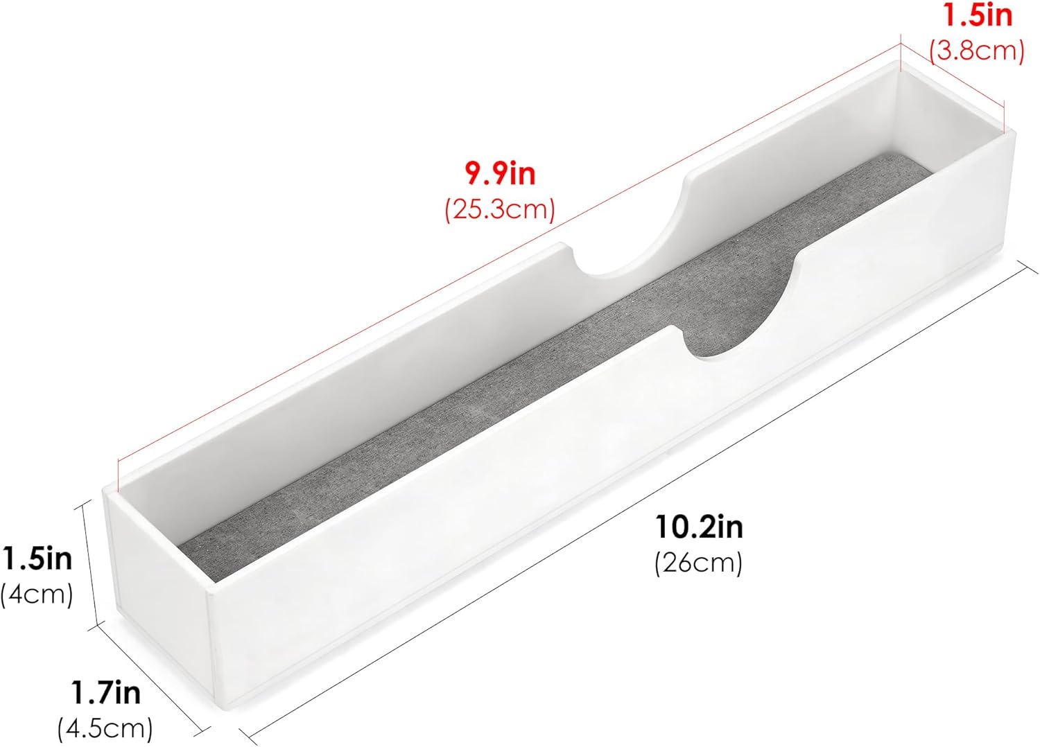 Acrylic Electric Toothbrush Holder with Diatomite Drying Stone, Bathroom Drawer Organizer with Drainage Hole for Tooth Brush, Compatible with Philips, Oral-B (White)