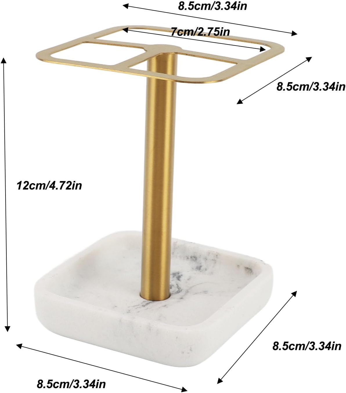Electric Toothbrush Holder, 3 Slots Tooth Brushing and Toothpaste Holder 304 Stainless Steel Toothpaste Organizer Space Saving Toothpaste Storage Stand for Bathrooms Countertop