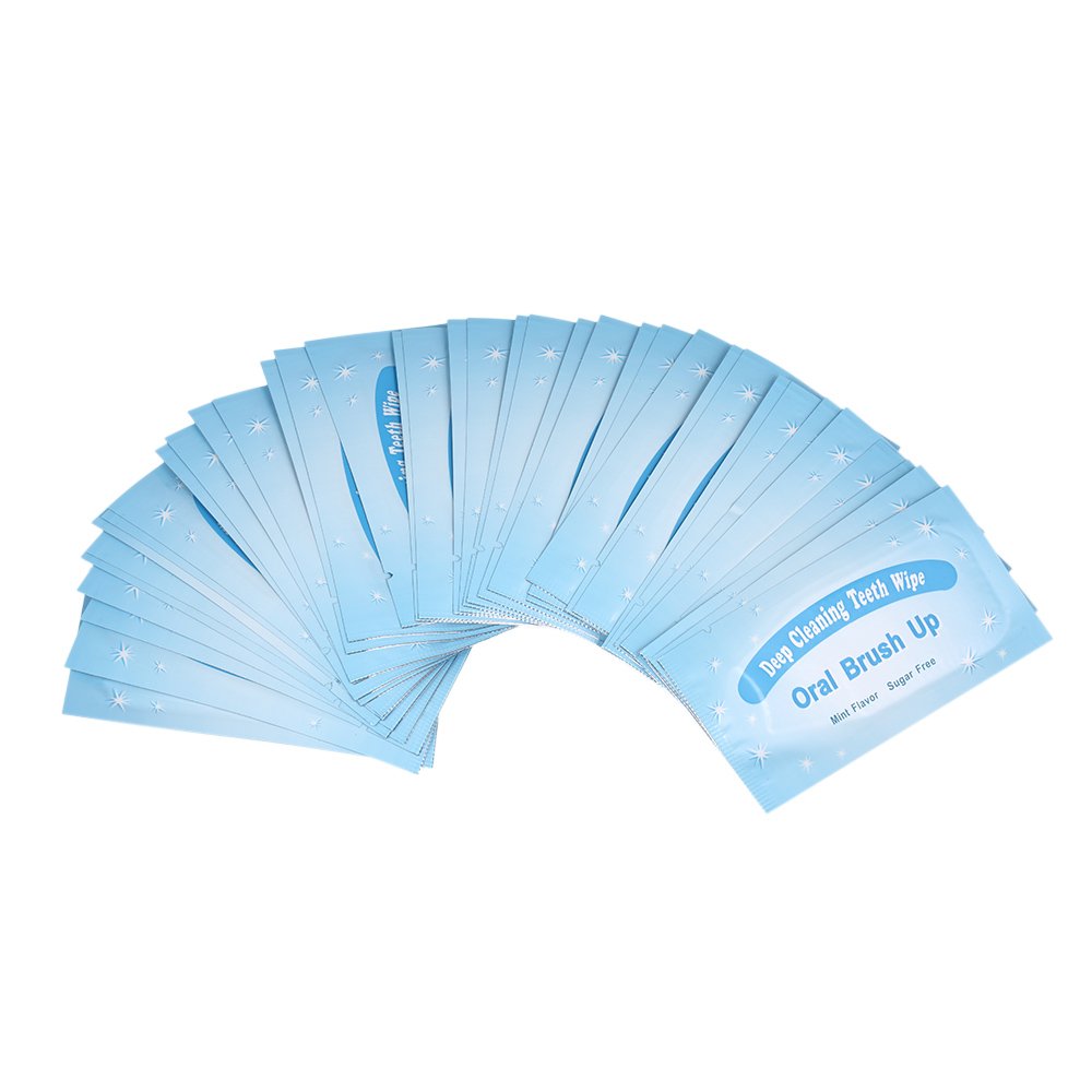 Mint-Flavored Oral Finger Wipes Teeth whitening Wipes Oral Cleaning Wipe (100 Pcs)