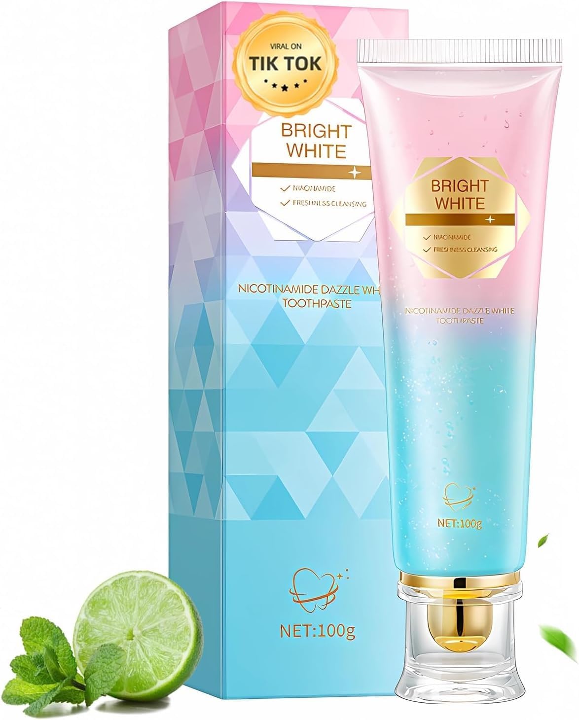 Niacinamide Whitening Toothpaste, Niacinamide Intensive Whiten-ing Toothpaste, Triple Whitening Niacinamides Intensive Toothpastes, Gentle Mint, Fresh Breath, Remove Tooth Stains, 3.8 Oz (1)