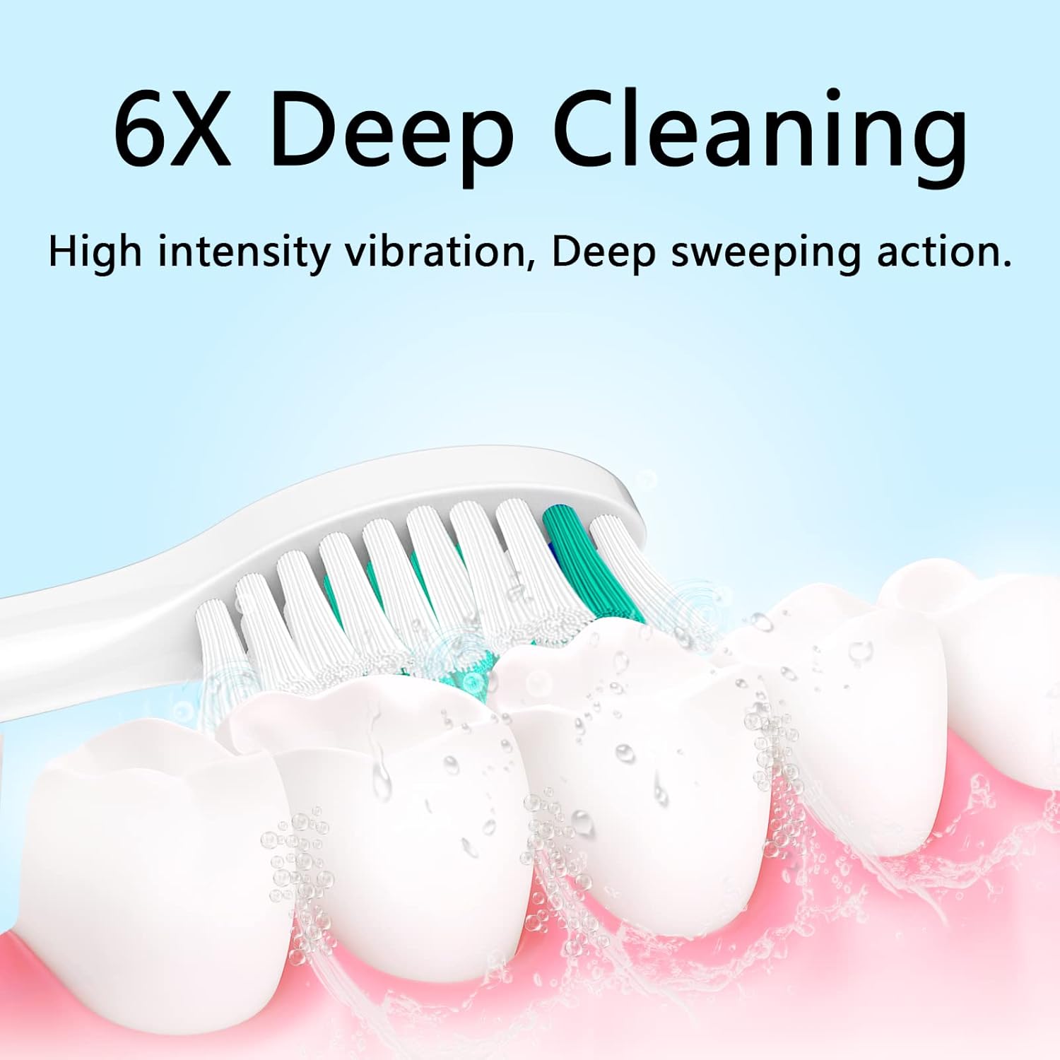 Aoremon Replacement Toothbrush Heads Compatible with Philips sonicare E-Series, 6 Pack Replacement Brush Heads Come with Caps