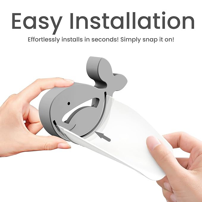 (2 Pack) Faucet Extender for Kitchen and Bathtub Sink, Universal Sink Handle Extenders, Fun Hand-Washing for Babies, Toddlers and Kids (Gray)