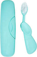RADIUS Toothbrush Original Big Brush, BPA Free ADA Accepted - Right Hand - Mint Green Brush with Mint Green Case