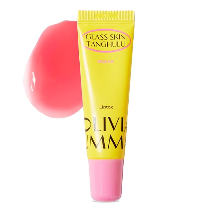 OLIVIAUMMA Guava Glass Skin Tanghulu Liptox - Korean Plumping Lip Balm with Peppermint, Shea Butter & Macadamia Seed Oil to Shine and Restore Dry Lips - Non-Sticky Korean Lip Plumper - 10 ml