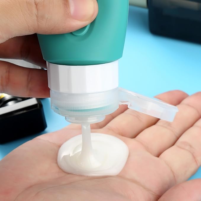 16 Pack Travel Bottles for Toiletries, TSA Approved Silicone Travel Containers jar for Toiletries, Leak Proof Refillable Liqus Shampoo And Conditioner Traveler Essentials toiletry Bottles