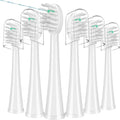 Replacement Brush Heads for WaterPik Sonic-Fusion 2.0 Flossing Toothbrush (SF-03/SF-04) and Sonic-Fusion Flossing Toothbrush (SF-01/SF-02),6 Count White with Covers