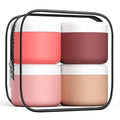Travel Containers for Toiletries, Silicone Cream Jars BPA-Free, Leak-proof 3oz Travel Size Containers, Portable Size Silicone Jars with Lid for Cosmetic Face Hand Body Cream (4 Pack)