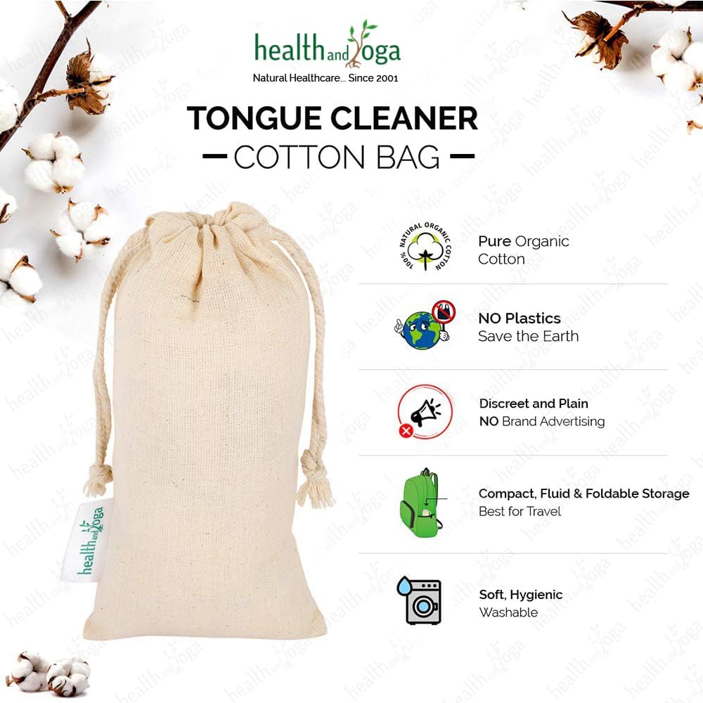 HealthAndYoga™ SteloSwipe His and Hers Premium Tongue Cleaners for Partner and You (2 pcs) - Quality Steel Tongue Scrapers with Color Identifying Hygienic Steel Grips