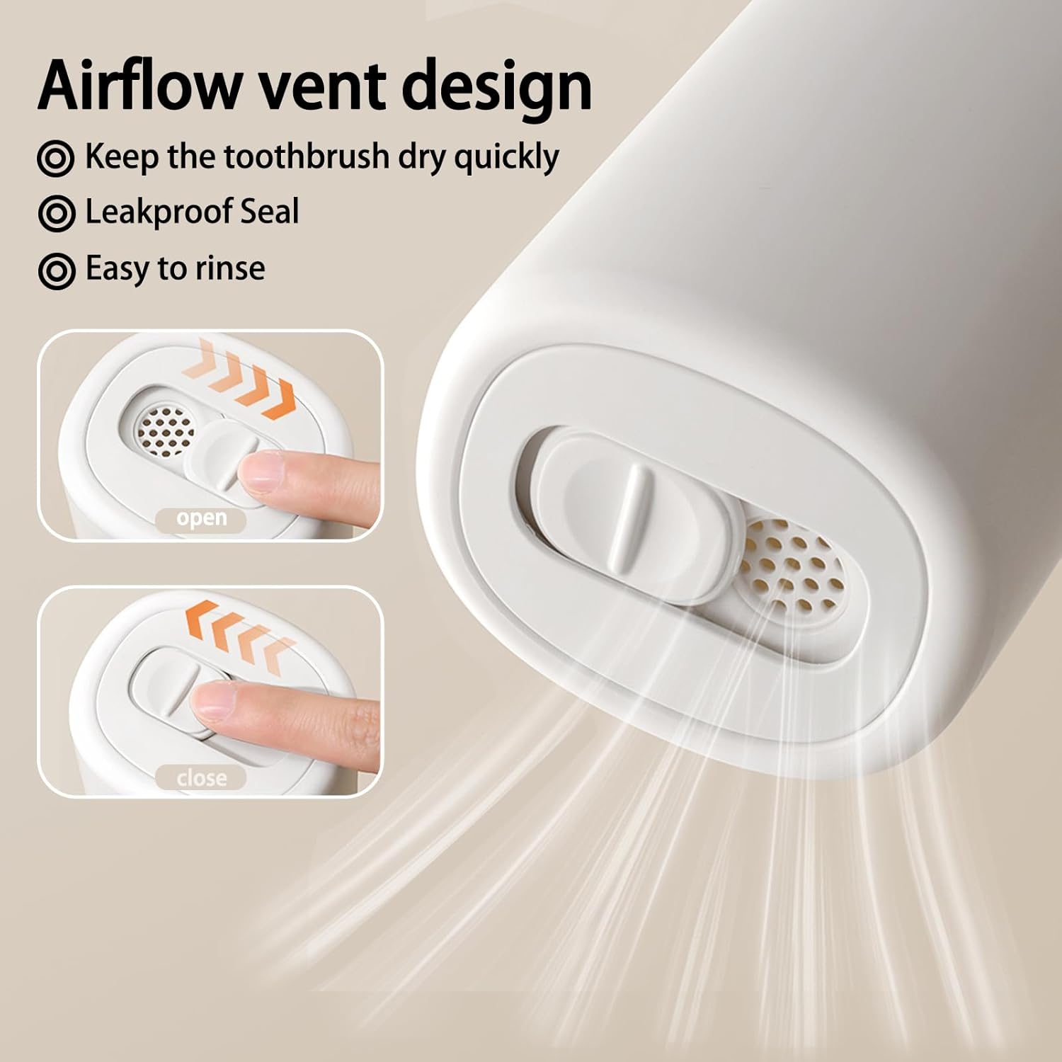 Toothbrush Travel Case with Airflow Holes, Comes with Travel Essentials Soap Holder,Multi-Function Portable Toothbrush Cover，Large Capacity, Travel Toothbrush Holder for Trips, Gym, Camping