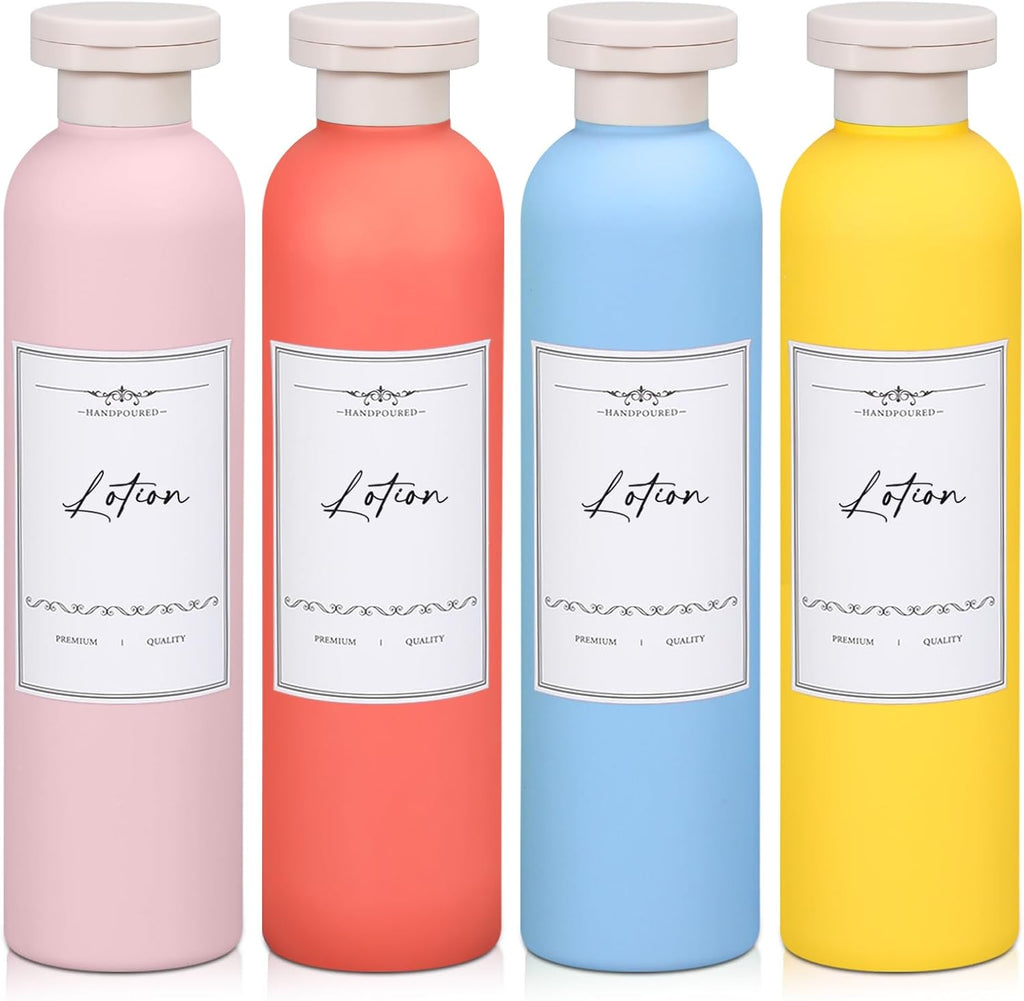 Travel Shampoo Bottle, Empty Plastic Squeeze Bottles 8.8oz with Flip Cap, Lotion Container for Toiletries Travel Size Shampoo and Conditioner