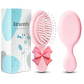 Mini Hair Brush, Detangling Hairbrush for Dry and Wet Hair, Small Size Travel Detangler Brush for Girls Boys Kids Women Men for All Hair Types Pink