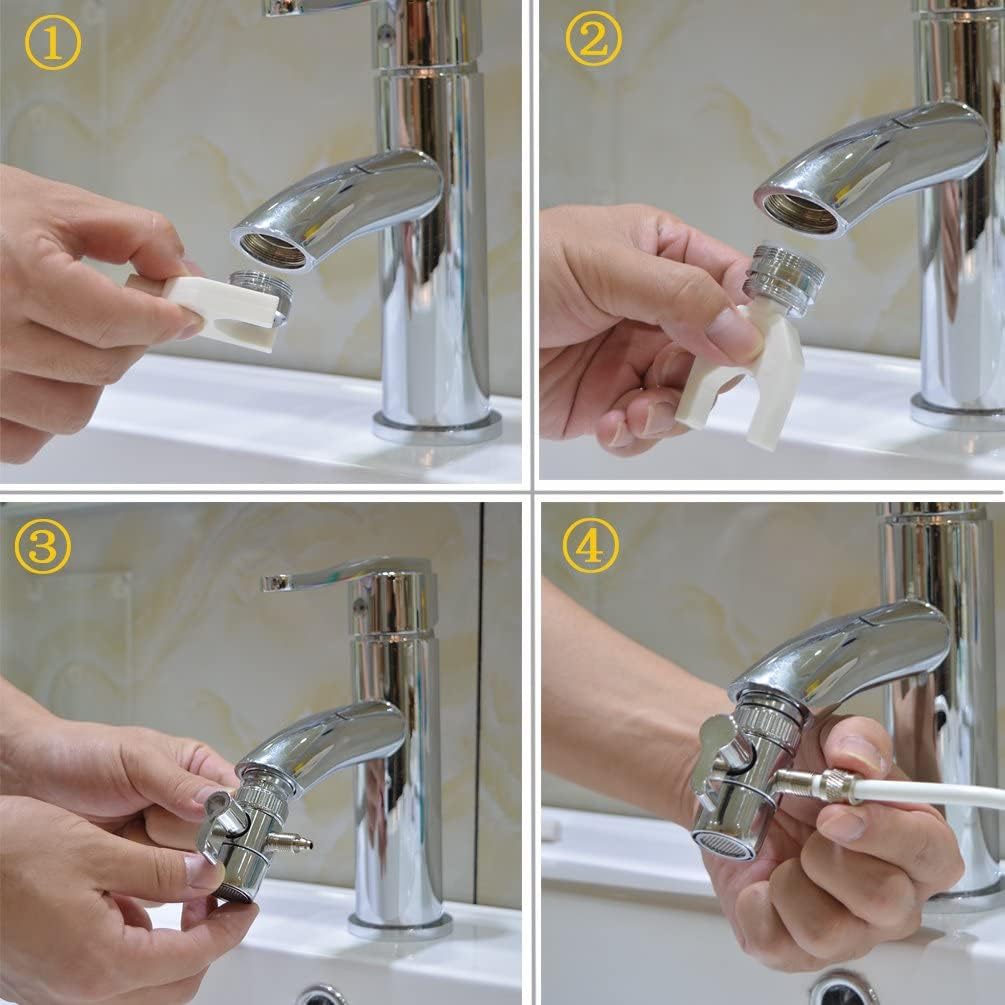 Water Flosser for Family Use, Oral Irrigator Non-Electric Safety Adjustable Faucet & Shower Spa, Water Pressure Dental Oral Care Tooth Cleaning.