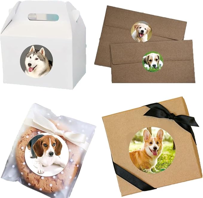 1.5" Dog Stickers for Kids Teachers, 500 Pcs Dog Puppy Stickers for Toddlers Birthday Party, School Reward, Giveaways