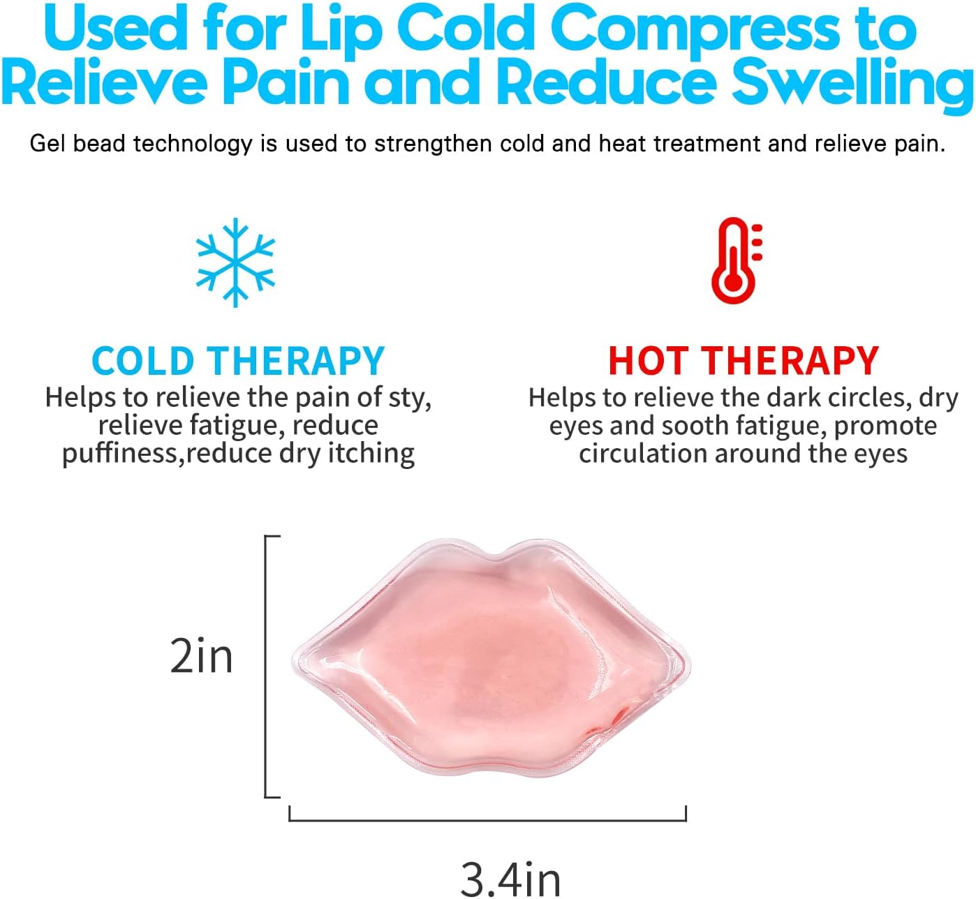 (10 PCS) Lip Ice Pack ，Ice Compress After Lip ice Treatment, Reusable ice pad for Cosmetic, Lip Shape ice Pack to Relieve Pain and Relax Lips, Anti-Aging Lip Care ice Pack to Reduce Lip Swelling